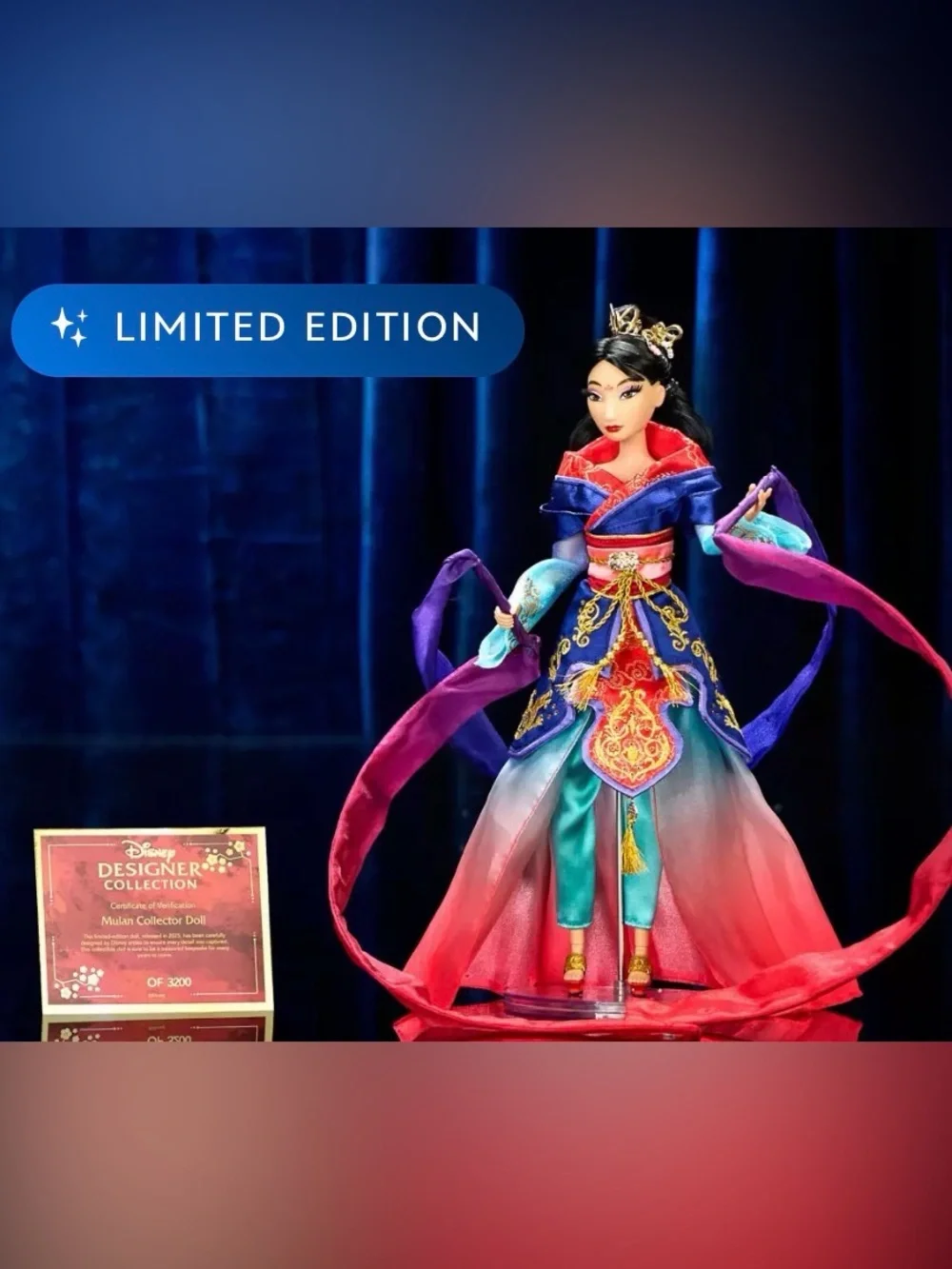 Mulan Limited Edition Doll Disney Designer Collection Dance Series